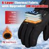 Ski Gloves Waterproof for Men Women, Warm Winter Touchscreen Gloves Made with 3M Thinsulate Insulated, Anti-Slip PU Palm Snow Gloves with Zipper Pocket for Snowboard Snowmobile and More Snowsports view 2