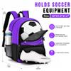 Hsmihair Youth Soccer Bag-Soccer Backpack & & Backpack for Football Volleyball Basketball,with Ball Compartment and Separate Cleat Training Package (Purple) view 2