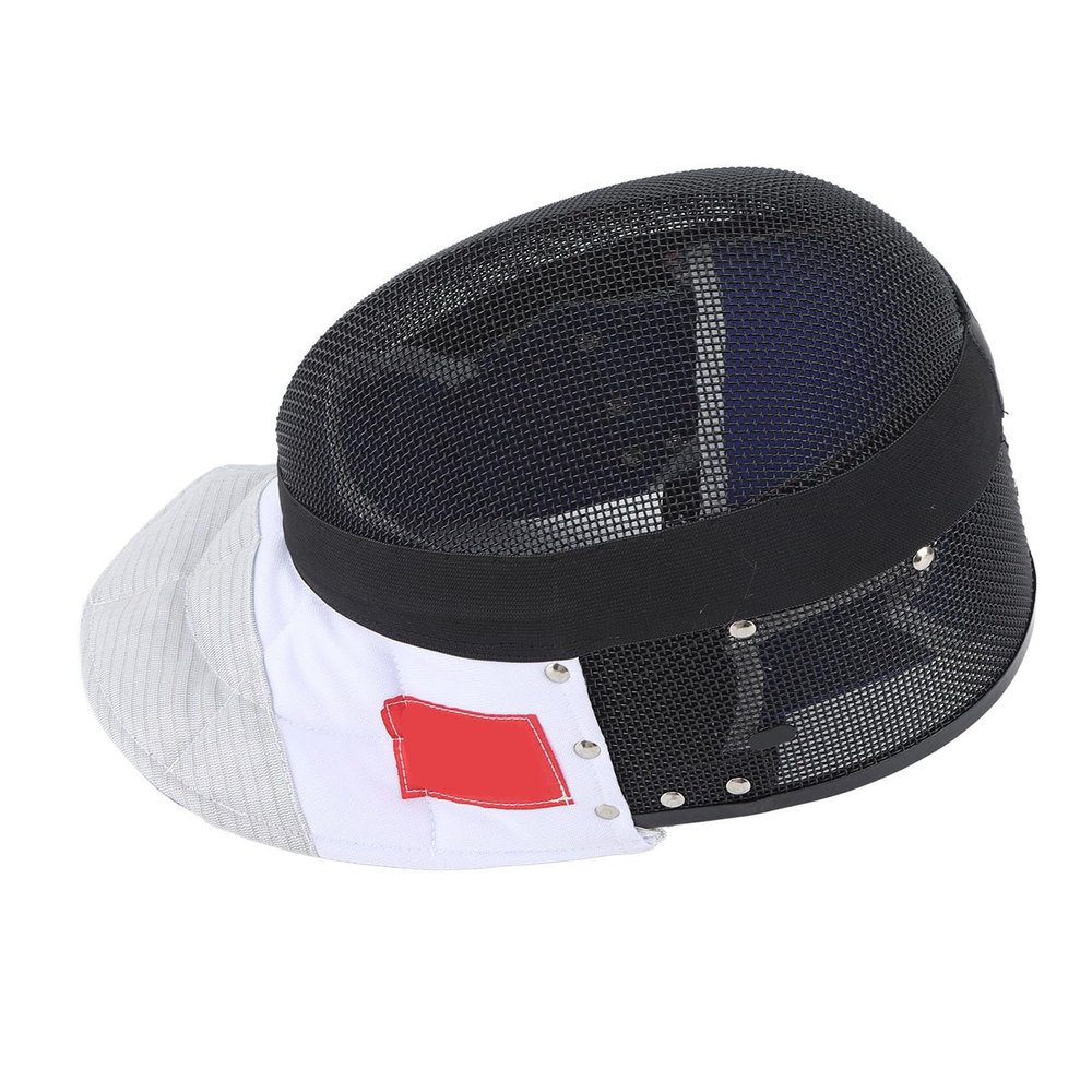 Pongnas Fencing Trainer Mask, Antiglare Surface, Impactresistant Lining, Fencing Protective Equipment with Thickened Bib for Daily Training and Competition (S Size)