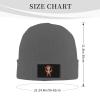 Scary Masked Cowboy Beanie Hat for Men Women Winter Warm Knit Hats Ski Hat Skull Cap Deep Heather view 3
