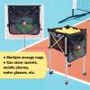 OLE ANDIGO Pickleball Hopper Cart,Tennis Balls Hopper,Can Holds 180 Pickleballs or 210 Tennis Balls,Lightweight Ball Cart with Wheels,Pickle Ball Equipment,Ball Caddy for Training Travel view 4