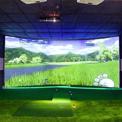 CFDZCP Golf Simulator Display ScreenIndoor Golf Training Projection Screen HD Golf Simulator Impact Screen Display Projector Cloth for Home Beginners 285 * 300CM