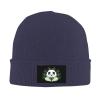 Panda Wearing Work Clothes in Front of Bamboo Beanie Hat for Men Women Winter Warm Knit Hats Ski Hat Skull Cap Navy Blue view 2
