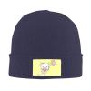 MULIHU Cute Cartoon Cow Handheld Balloon Beanie Hat for Men Women Winter Warm Knit Hats Ski Hat Skull Cap Navy Blue view 2