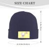 MULIHU Cute Cartoon Cow Handheld Balloon Beanie Hat for Men Women Winter Warm Knit Hats Ski Hat Skull Cap Navy Blue view 3
