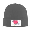 MULIHU Cartoon Cute Card with Heart Beanie Hat for Men Women Winter Warm Knit Hats Ski Hat Skull Cap Deep Heather view 2