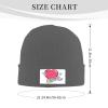 MULIHU Cartoon Cute Card with Heart Beanie Hat for Men Women Winter Warm Knit Hats Ski Hat Skull Cap Deep Heather view 3