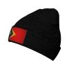 MULIHU Flag of East Timor Beanie Hat for Men Women Winter Warm Knit Hats Ski Hat Skull Cap Black view 1