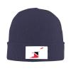 Flag Map of Trinidad and Tobago Beanie Hat for Men Women Winter Warm Knit Hats Ski Hat Skull Cap Navy Blue view 2