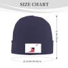 Flag Map of Trinidad and Tobago Beanie Hat for Men Women Winter Warm Knit Hats Ski Hat Skull Cap Navy Blue view 3
