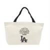 MLB Canvas Tote Bag, Dodgers Ivory  Black view 1