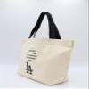 MLB Canvas Tote Bag, Dodgers Ivory  Black view 2