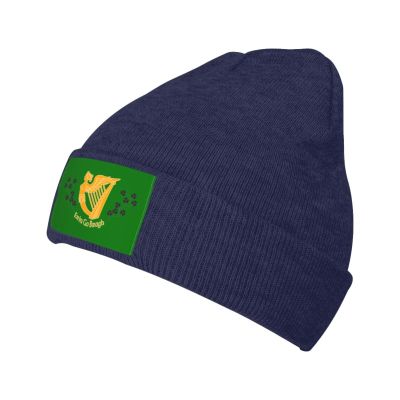 Erin Go Bragh Banner Beanie Hat for Men Women Winter Warm Knit Hats Ski Hat Skull Cap Navy Blue