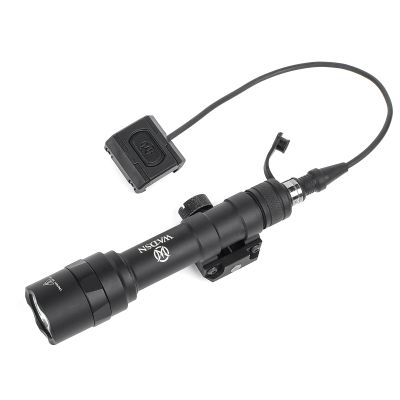 QIRUIMY M600U 300 Lumens Tactical Flashlight, with Remote Pressure Switch and Switch Mount Plate Fit Mlok/Keymod Compatible Systems,for 20mm Picatinny Rail