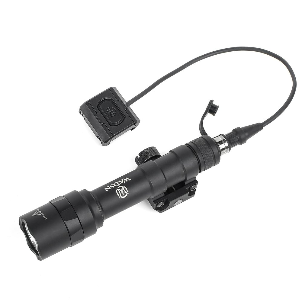 QIRUIMY M600U 300 Lumens Tactical Flashlight, with Remote Pressure Switch and Switch Mount Plate Fit Mlok/Keymod Compatible Systems,for 20mm Picatinny Rail