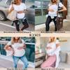 KIM S 3 Pack Maternity Basics - Large Gray/White/Black Shirts Timeless Styles for Baby Showers view 3