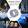 equlup Reflector Strips, 10 Pcs Reflective Bracelet Slap Bands Silicon Steel Reflective Arm Band for Clothing Sports Riding (Silver) view 3