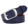 SUOSDEY Women Belts For Jeans Dresses Pants Ladies Dark Blue Belt Leather Waist Belt with Elegant Buckle, Width 1.3" view 1
