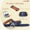 SUOSDEY Women Belts For Jeans Dresses Pants Ladies Dark Blue Belt Leather Waist Belt with Elegant Buckle, Width 1.3" view 3