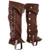 XJKLBYQ Pirate Boot Covers 1 Pair Viking Medieval Boot Covers with Button Closure Polyester Renaissance Costume for Cosplay Halloween, Dark Brown, Boot Covers Cosplay view 1