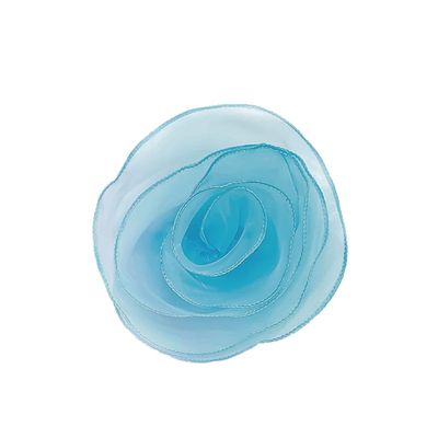10inch Extra Large Flower Brooch Pin for Women Fashion Dainty Organza Satin Fabric Big Camellia Brooches Lapel Pins Wedding Dance Party Dress Accessories Exaggerated Jewelry Gift (6 inch Blue)
