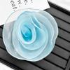 10inch Extra Large Flower Brooch Pin for Women Fashion Dainty Organza Satin Fabric Big Camellia Brooches Lapel Pins Wedding Dance Party Dress Accessories Exaggerated Jewelry Gift (6 inch Blue) view 4