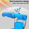 Washranp Camping Chair with Canopy Shade,Portable Folding Beach Chair with Sun Shade Cup Holder Side Pocket for Camp Beach Outdoor Blue view 3