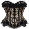 ADELCE Plus Size Corset Top for Women Bustier Lace up Gothic Lingerie Burlesque Costume Dress Deep Leopard XS view 1