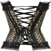 ADELCE Plus Size Corset Top for Women Bustier Lace up Gothic Lingerie Burlesque Costume Dress Deep Leopard XS view 2