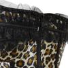 ADELCE Plus Size Corset Top for Women Bustier Lace up Gothic Lingerie Burlesque Costume Dress Deep Leopard XS view 4