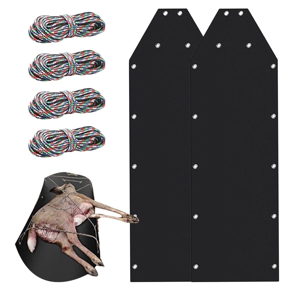 Deer Game Sled - Durable Multi-Purpose Ice Fishing and Hunting Utility Sled With Ropes for Consignment of Supplies