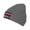 Silk Style Flag of Costa Rica Beanie Hat for Men Women Winter Warm Knit Hats Ski Hat Skull Cap Deep Heather view 1