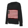 American Flag Sweater Women Fall Long Sleeve Crewneck Casual Cute Pullover Tops Loose Comfy Knitwear Jumper Tops view 3