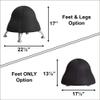 UrbanPro Low Profile Vinyl Upholstered Ball Chair, Black Finish, 22.5" W x 22.5" D x 17" H, Steel Frame, Anti-Burst Exercise Ball, Powder Coated Legs, Pump Included, Active Seating for Home, School, view 3