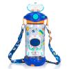 Kids Water Bottle with Straw & Lanyard for School Kids Girls Boys, 22oz BPA Free Child Drinking Water Bottle One-Click-Open Leak-Proof Locking Flip Lid for Back to School Sport Travel view 1