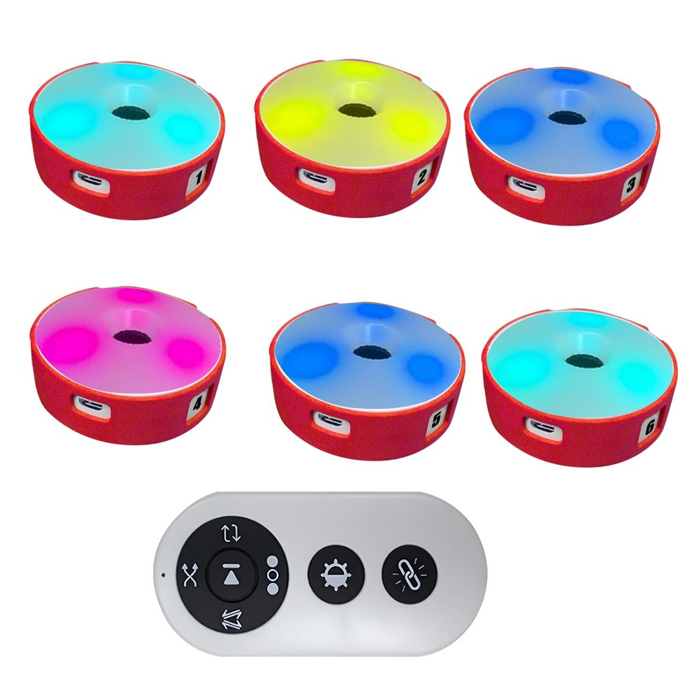 SWTHM 6Pcs/Pk Agile Reaction Training Lamp Set, Reaction Training Light Speed Agile Reaction Light Equipment Quick Response Training Lights Sports Reaction Lights Enhancing Speed and Agility Tools