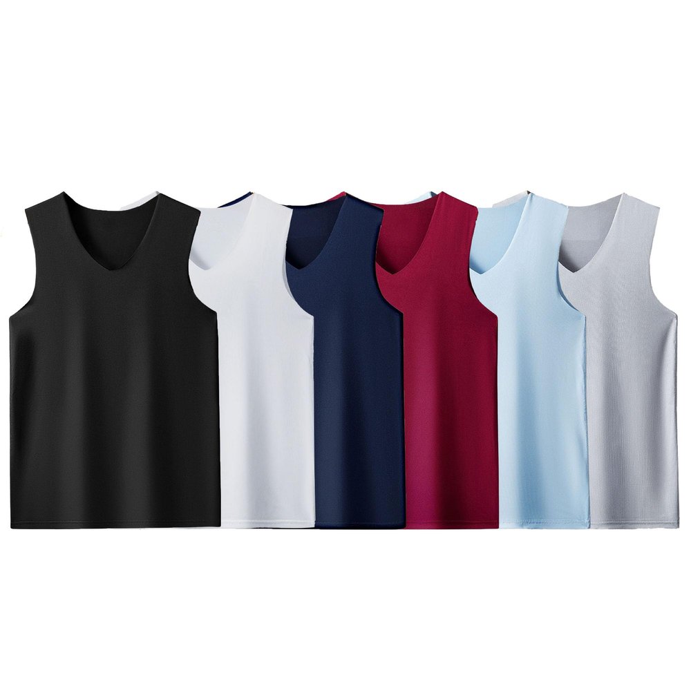 6 Pack Men's Gym Tank Top Athletic Workout Sleeveless T-Shirts Lightweight Breathable Training Running Tops (Set 11,3X-Large)