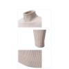 Mens Knitted Turtleneck Slim Fit Sweater Long Sleeve Turtle Neck Ribbed Pullover Sweaters Casual Basic Stretch Tops Beige view 3