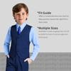 Lycody Boys Suits Kids Blue Tuxedo Size 7 Prom Suits Vest Set with Light Blue Uniform Shirts Little Boy Dress Clothes for Wedding Outfit view 3