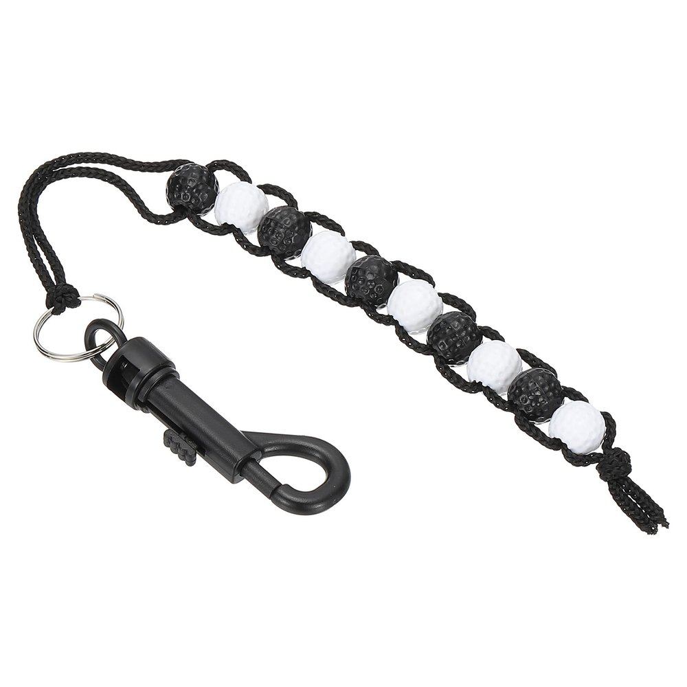 PATIKIL Golf Beads Score Counter, Golf Stroke Counter Beads with Clips Golf Accessories for Women Men Golfer Strokes Count, White/Black