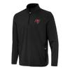 Antigua Men's Black Tampa Bay Buccaneers Perilous Quarter-Zip Pullover Top view 1