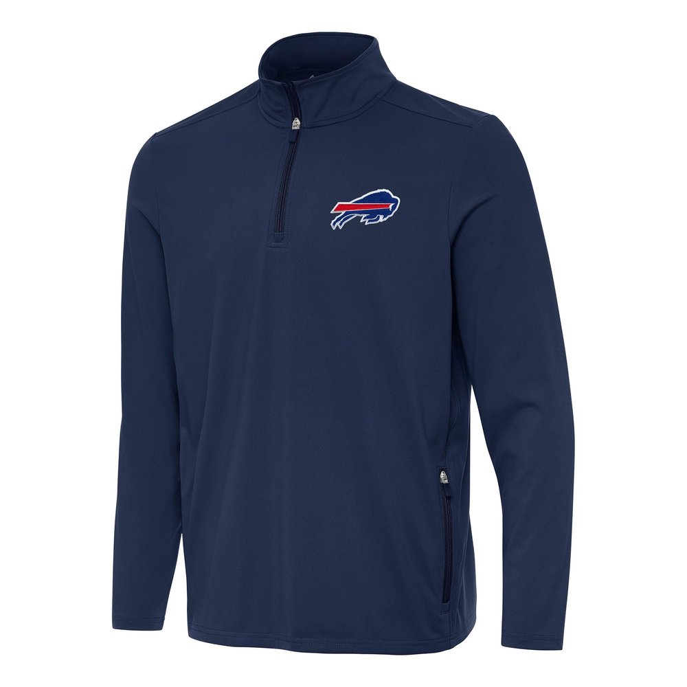 Antigua Men's Navy Buffalo Bills Perilous Quarter-Zip Pullover Top