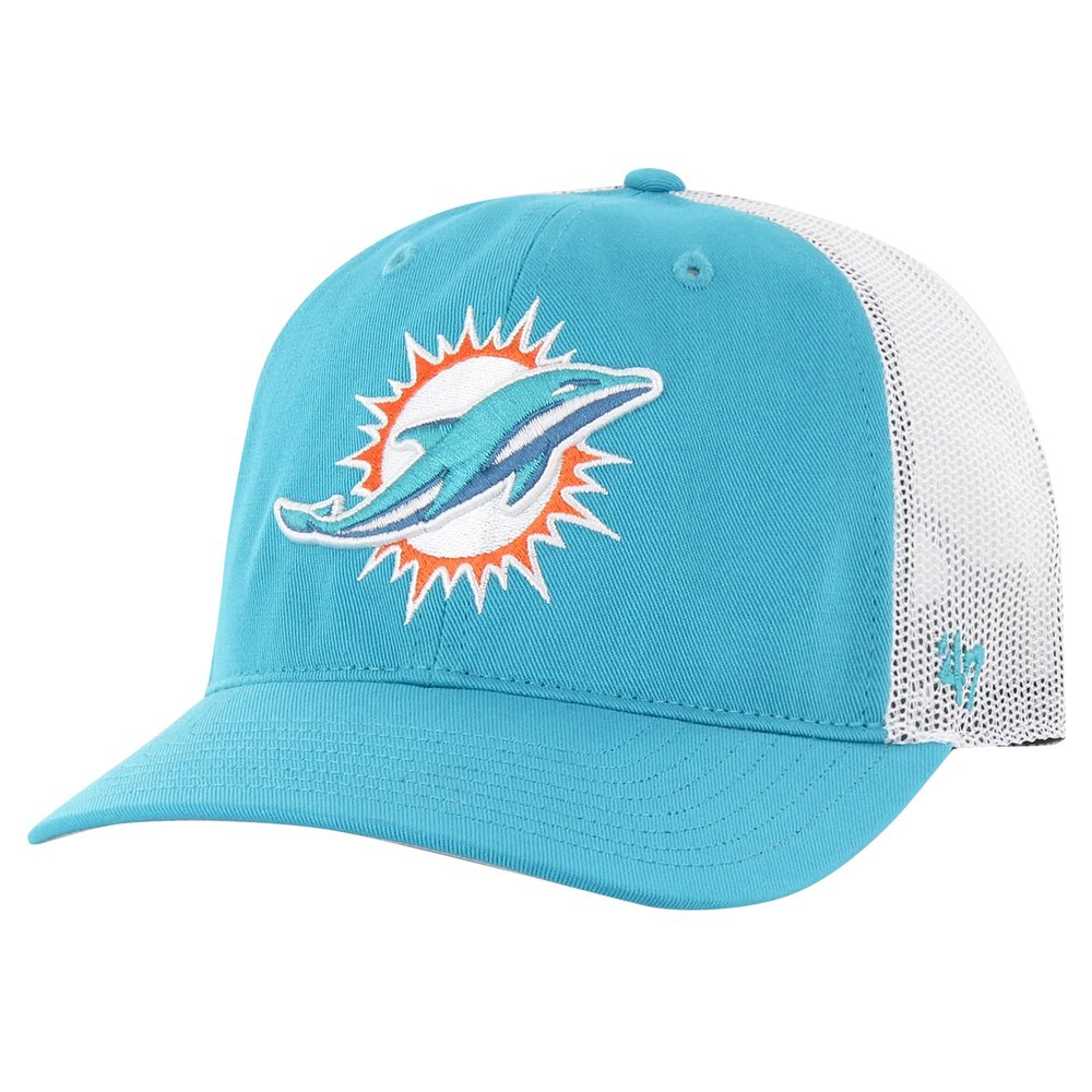 47 Men's Aqua/White Miami Dolphins Team Unstructured Trucker Adjustable Hat