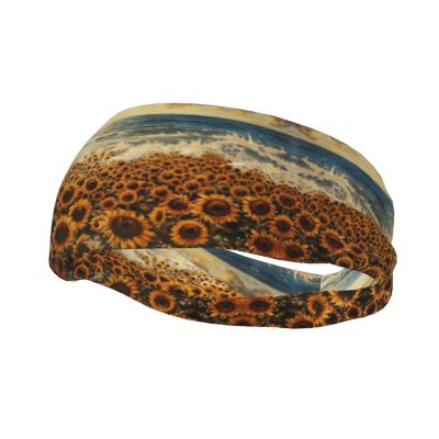 Sunflowers Sea Sports Headband&Hairbands Sweatband for Running,Workout,Basketball,Yoga Unisex Wide Headband