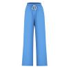 Womens Wide Leg Sweatpants Casual High Waist Drawstring Soild Color Straight Leg Pants Loose Fit Joggers Fall Trouser view 2