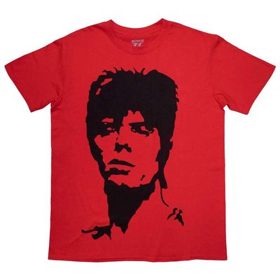 Men's David Bowie 1973 Monochrome T-Shirt X-Large Red