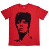 Men's David Bowie 1973 Monochrome T-Shirt X-Large Red view 1