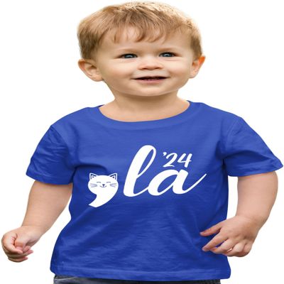 2T Royal Toddler Cat Face Comma La Toddler T-Shirt