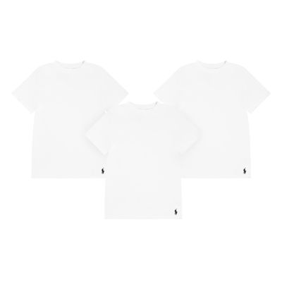 Polo Ralph Lauren Boys' Multi-Pack Short Sleeve Undershirt, White 3-Pack