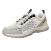 Mens Running Hollow Sneaker Womens Gym Walking Breathable Non Gym Sports Lace Up Trainers Tennis Lightweight Shoes (Beige, 7.5) view 1